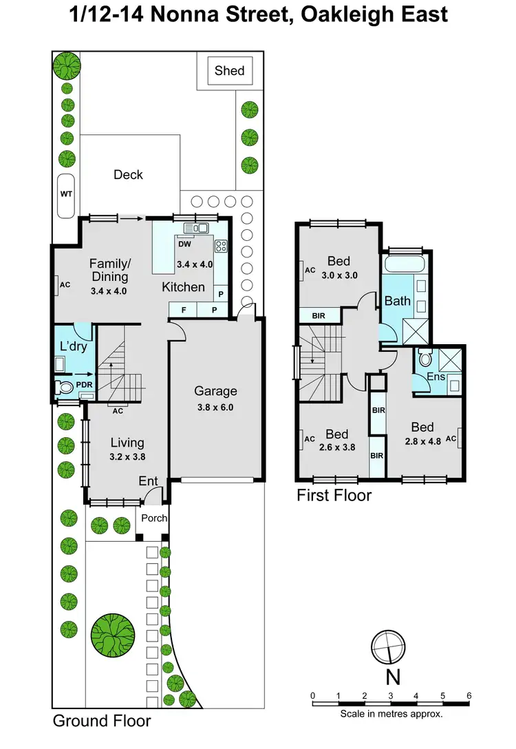 Floorplan of Homely townhouse listing, 1/12-14 Nonna Street, Oakleigh East VIC 3166