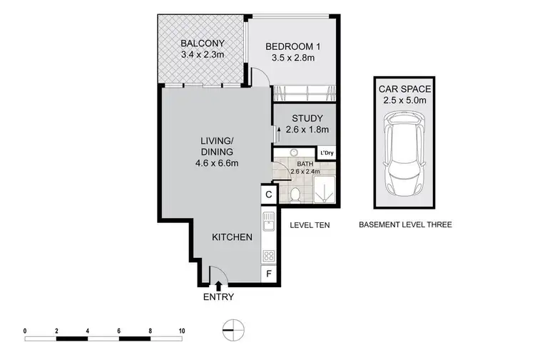 Floorplan of Homely apartment listing, Level 10/1008/135 Pacific Highway, Hornsby NSW 2077