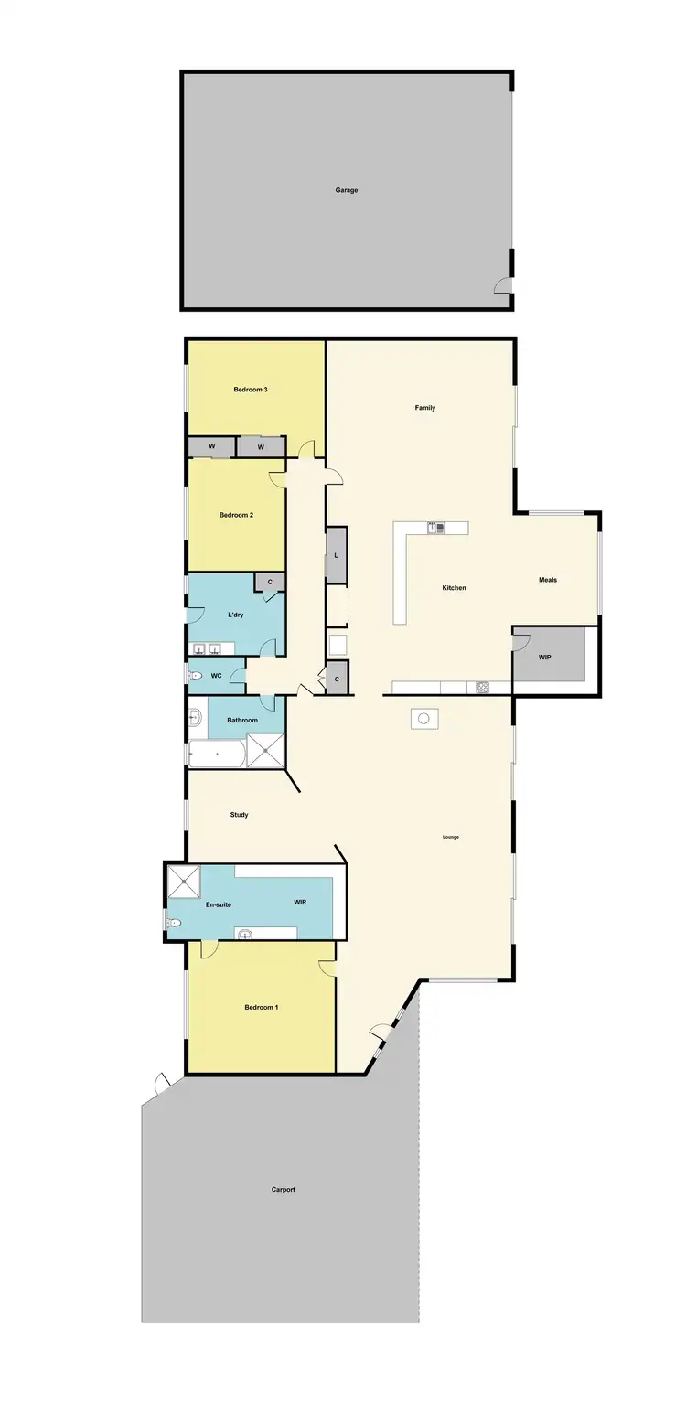 Floorplan of Homely house listing, 4 Moondarra Court, Maryborough VIC 3465