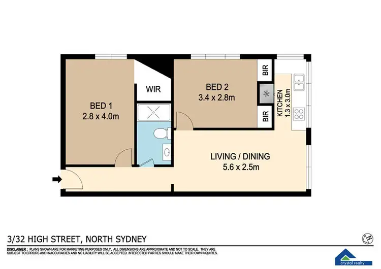 Floorplan of Homely apartment listing, 3/32 High Street, North Sydney NSW 2060