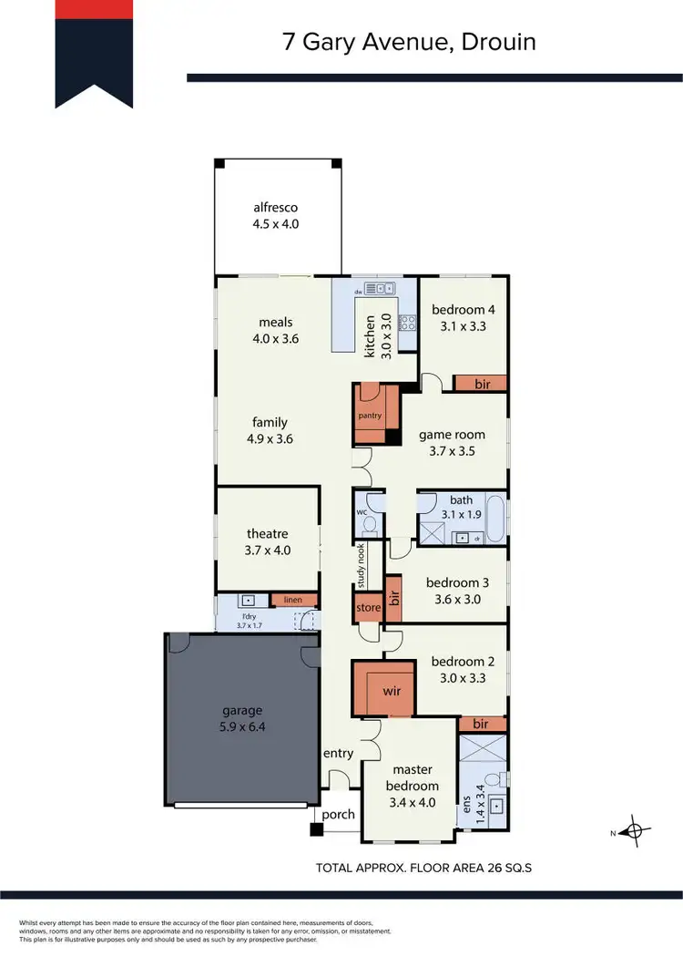 Floorplan of Homely house listing, 7 Gary Avenue, Drouin VIC 3818