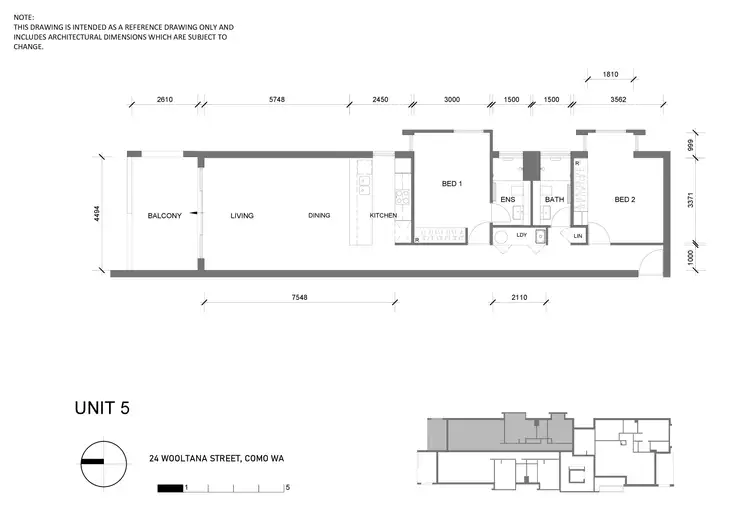 Floorplan of Homely apartment listing, 2/24 Wooltana Street, Como WA 6152