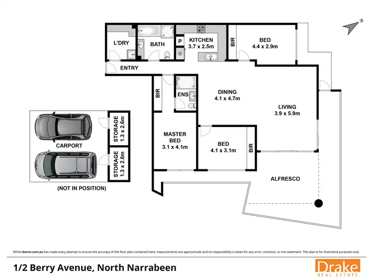 Floorplan of Homely apartment listing, 1/2 Berry Avenue, North Narrabeen NSW 2101