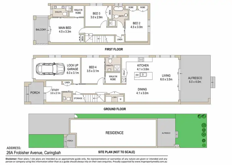 Floorplan of Homely semi-detached listing, 26a Frobisher Avenue, Caringbah NSW 2229