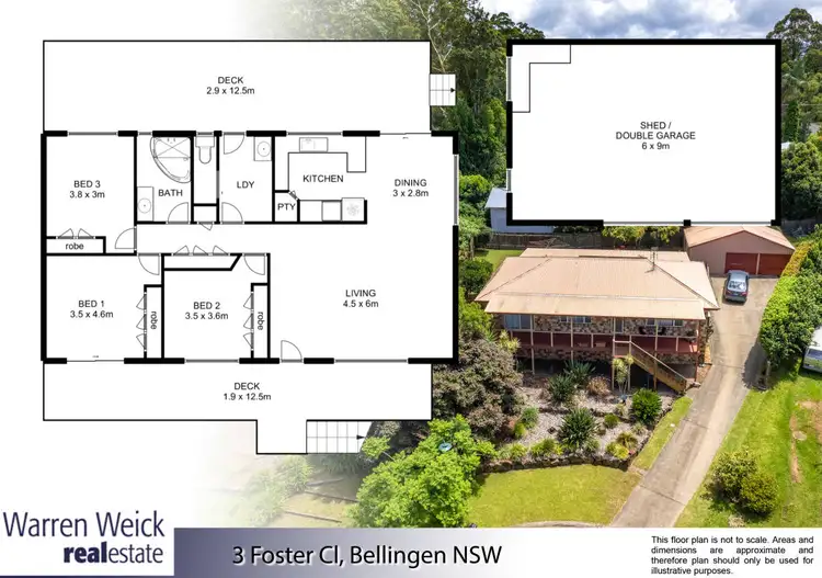 Floorplan of Homely house listing, 3 Foster Close, Bellingen NSW 2454