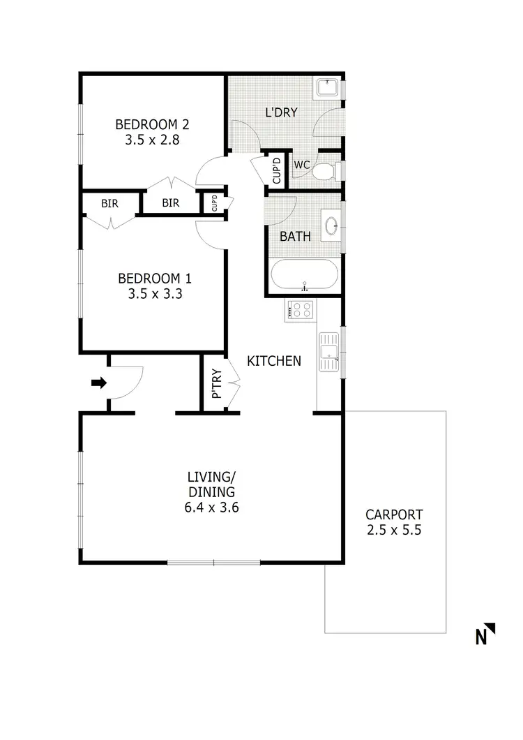 Floorplan of Homely unit listing, 4/209 McCrae Street, Bendigo VIC 3550