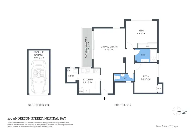 Floorplan of Homely apartment listing, 2/9 Anderson Street, Neutral Bay NSW 2089