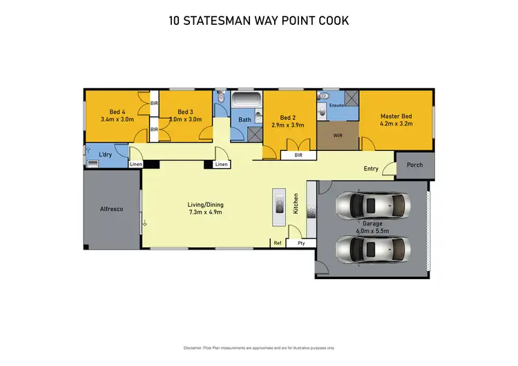 Floorplan of Homely house listing, 10 Statesman Way, Point Cook VIC 3030