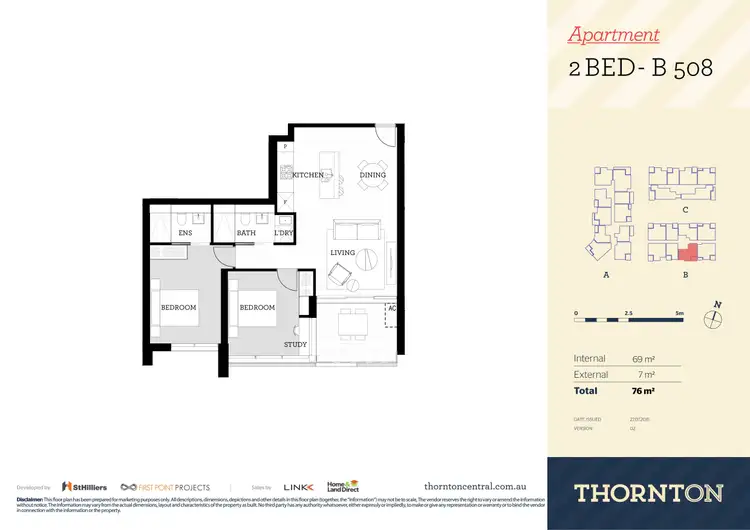 Floorplan of Homely apartment listing, 508/81B Lord Sheffield Circuit, Penrith NSW 2750