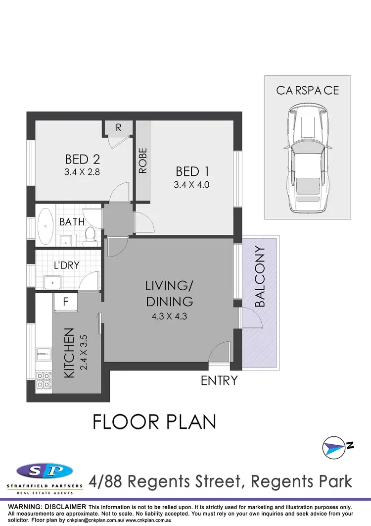 Floorplan of Homely apartment listing, 4/88 Regents Street, Regents Park NSW 2143