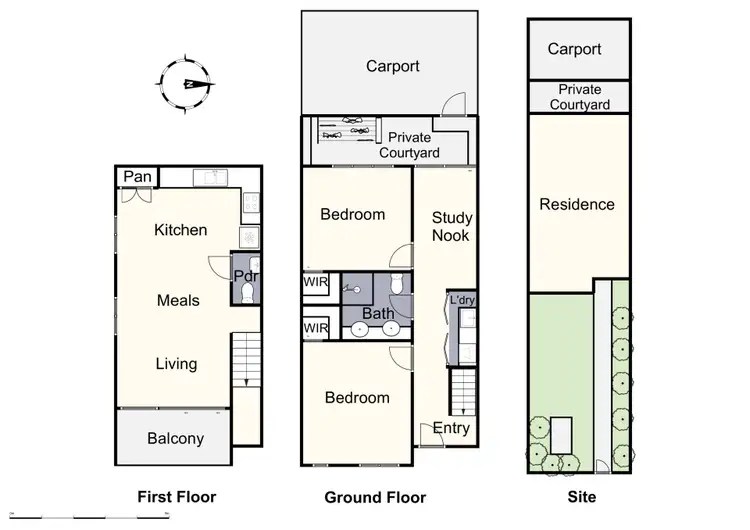 Floorplan of Homely unit listing, 1/2 Tulip Crescent, Boronia VIC 3155