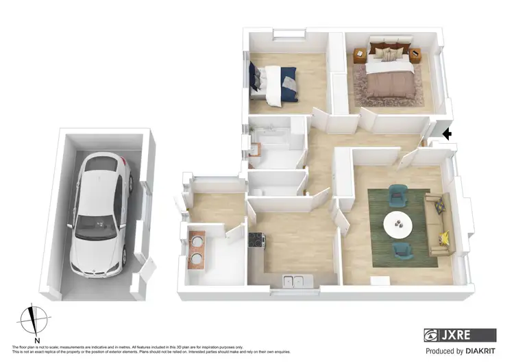Floorplan of Homely unit listing, 1/6 Ormond Road, Clayton VIC 3168