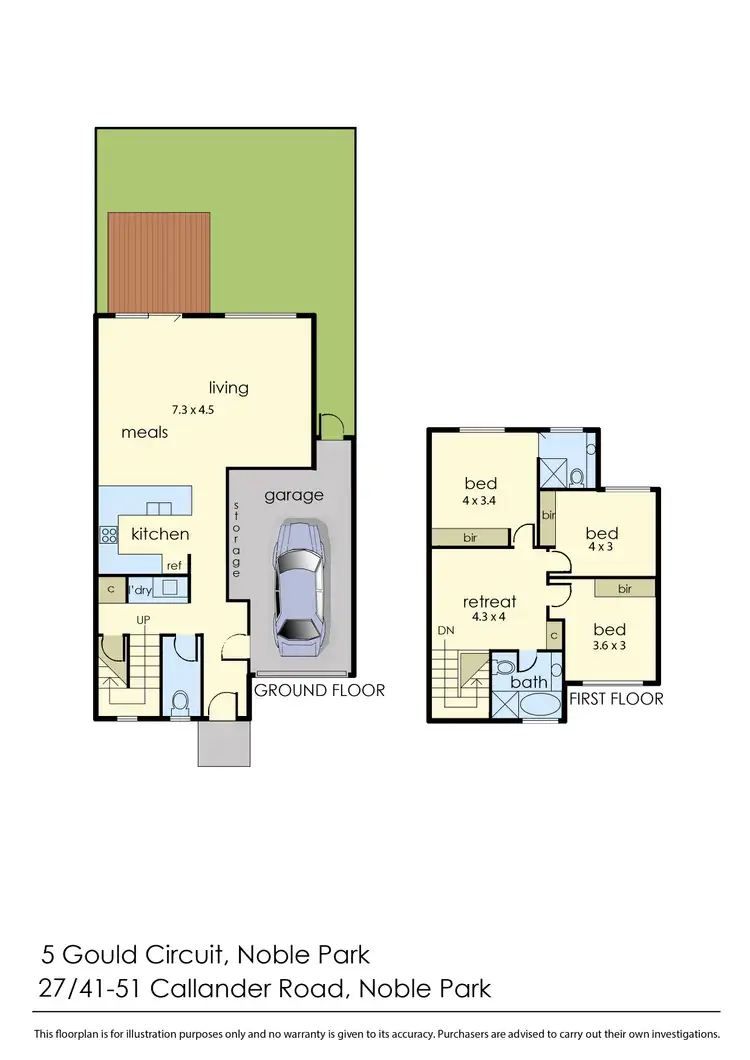 Floorplan of Homely townhouse listing, 27/41-51 Callander Road, Noble Park VIC 3174