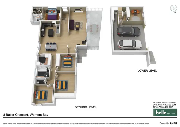 Floorplan of Homely house listing, 8 Butler Crescent, Warners Bay NSW 2282