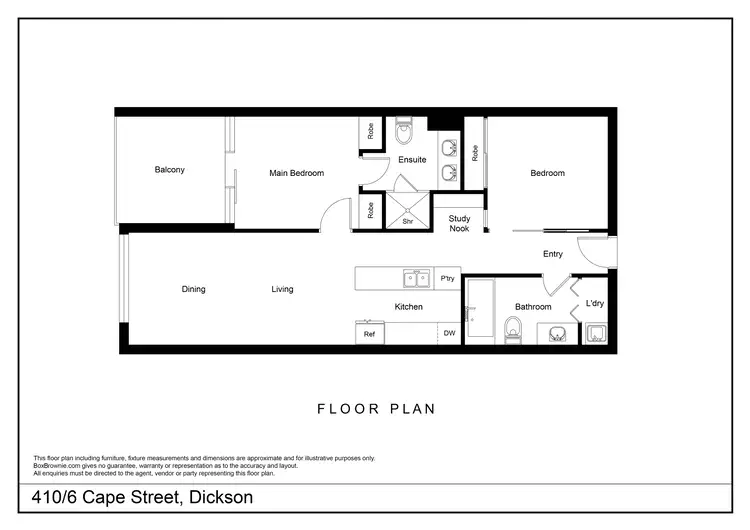Floorplan of Homely apartment listing, 410/6 Cape Street, Dickson ACT 2602