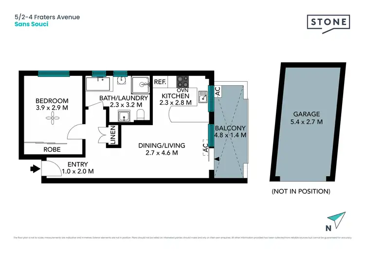 Floorplan of Homely apartment listing, 5/2-4 Fraters Avenue, Sans Souci NSW 2219