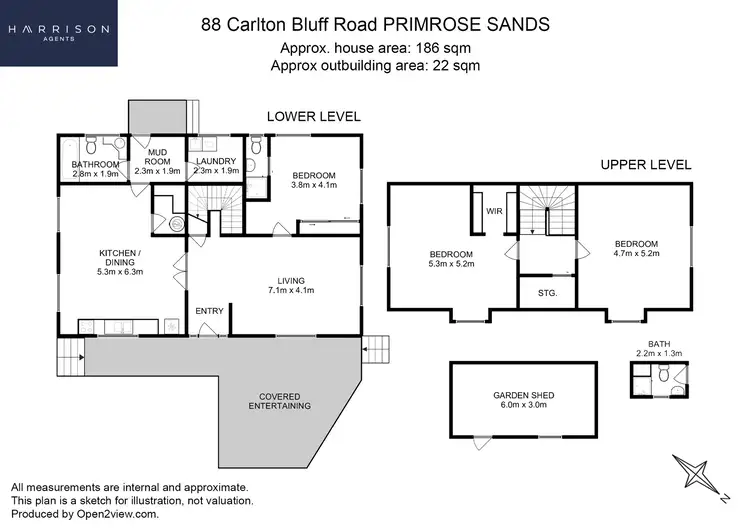 Floorplan of Homely house listing, 88 Carlton Bluff Road, Primrose Sands TAS 7173