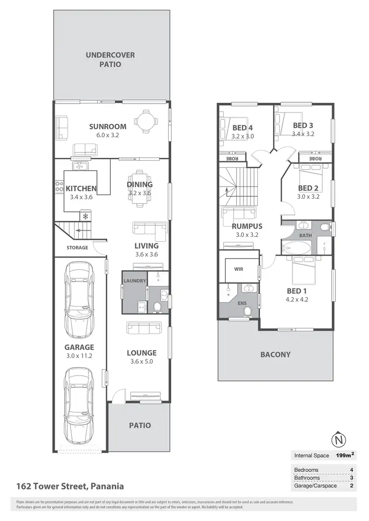Floorplan of Homely semi-detached listing, 162 Tower Street, Panania NSW 2213