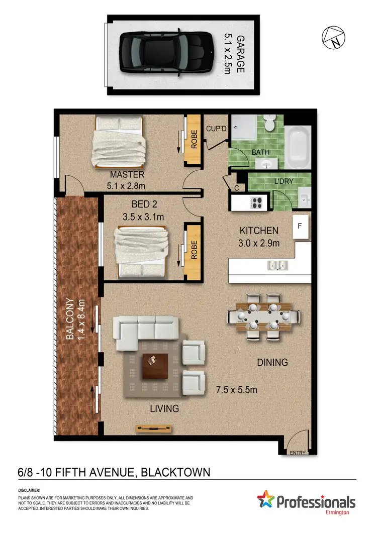 Floorplan of Homely unit listing, 6/8-10 Fifth Avenue, Blacktown NSW 2148