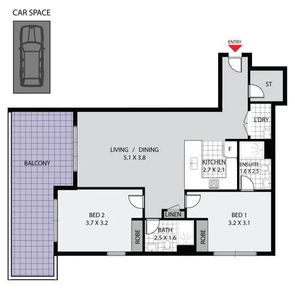 Floorplan of Homely apartment listing, 48/134 High Street, Penrith NSW 2750