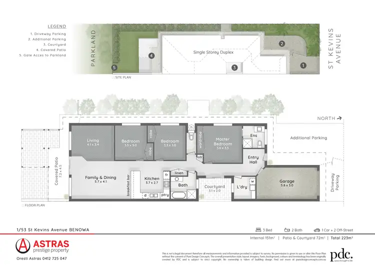 Floorplan of Homely semi-detached listing, 1/53 St Kevins Avenue, Benowa QLD 4217