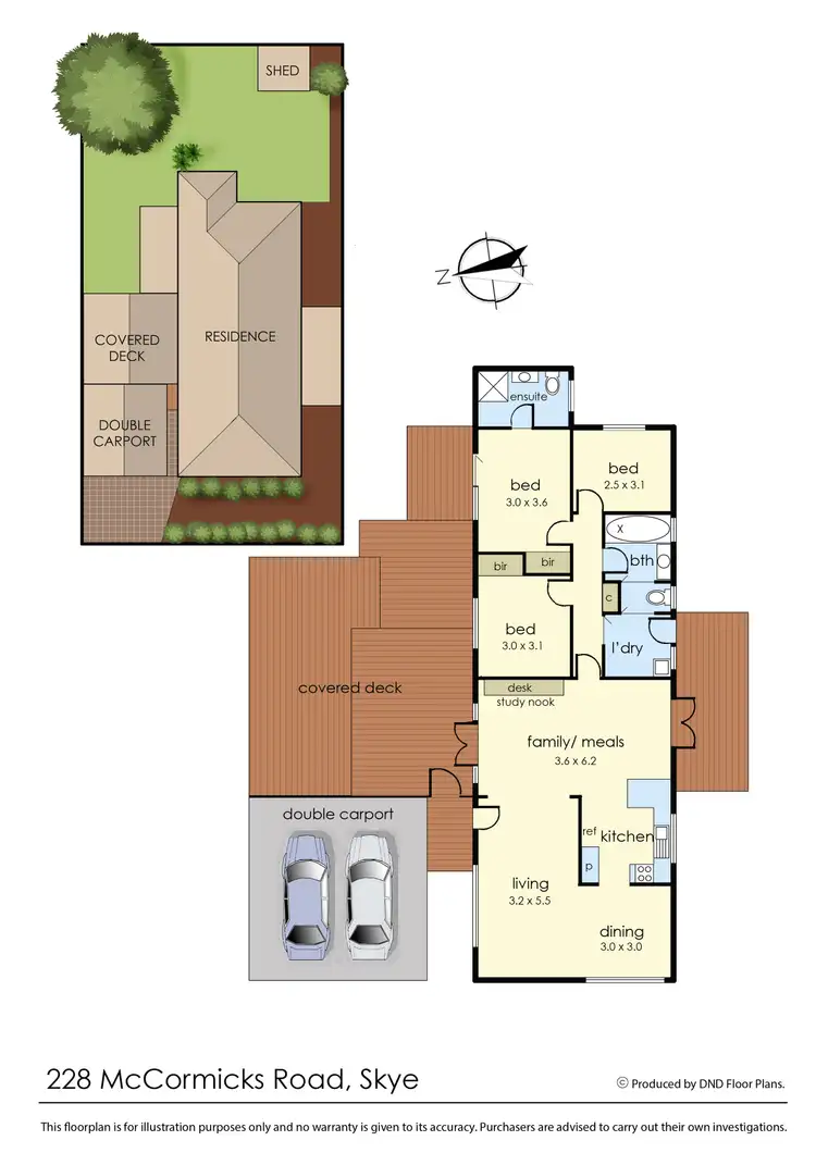 Floorplan of Homely house listing, 228 Mccormicks Road, Skye VIC 3977
