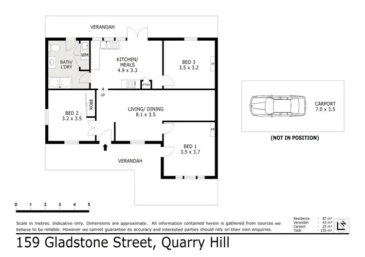 Floorplan of Homely house listing, 159 Gladstone Street, Quarry Hill VIC 3550