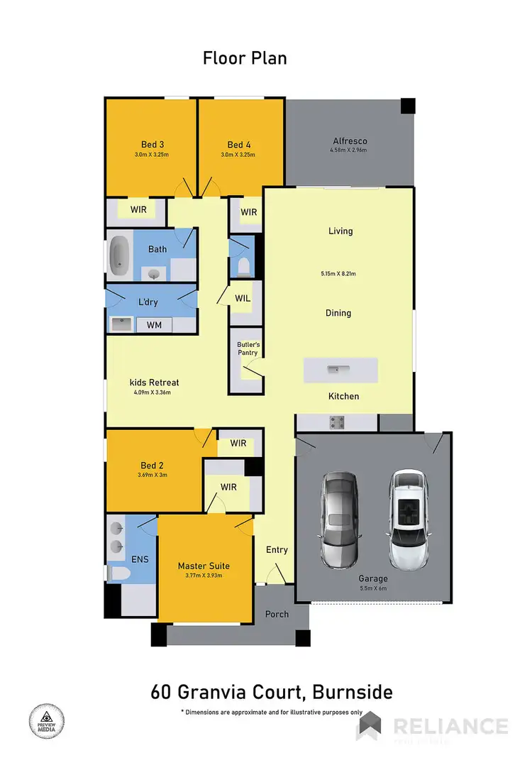 Floorplan of Homely house listing, 60 Granvia Circuit, Burnside VIC 3023