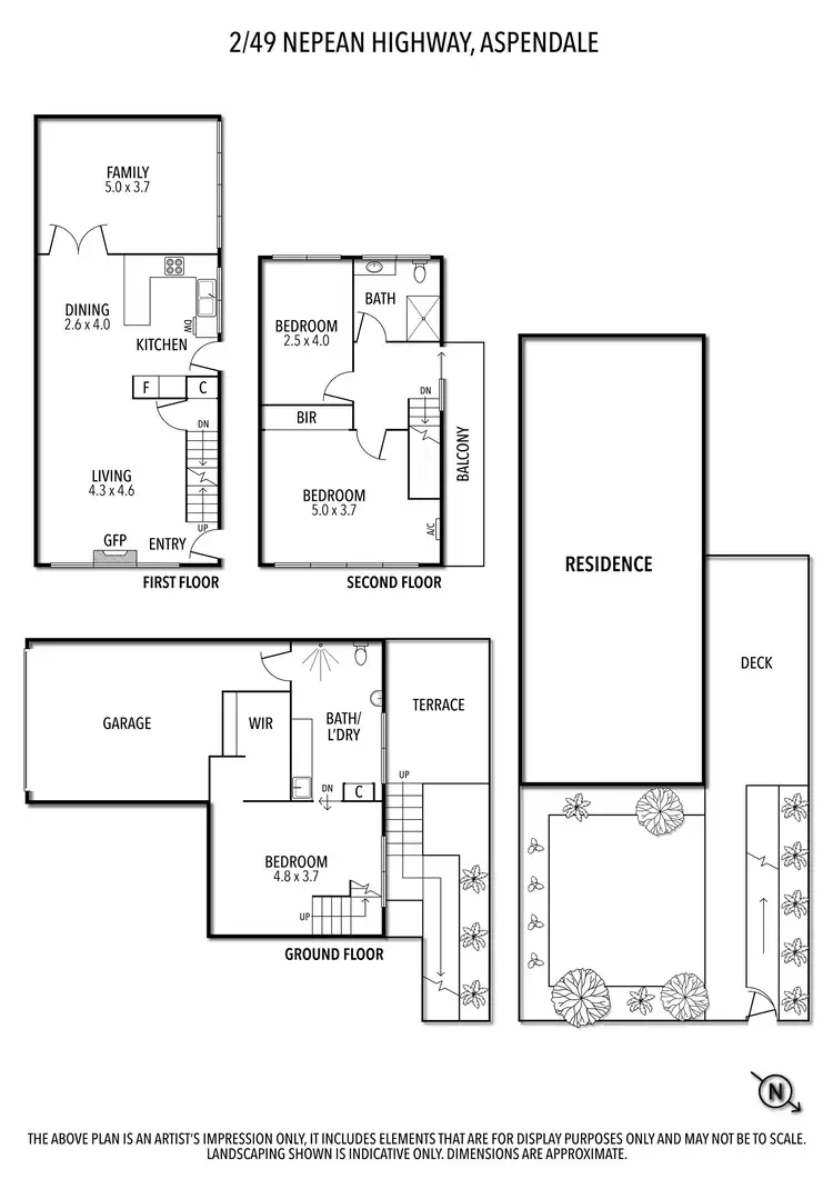 Floorplan of Homely townhouse listing, 2/49 Nepean Highway, Aspendale VIC 3195