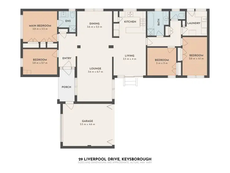 Floorplan of Homely house listing, 29 Liverpool Drive, Keysborough VIC 3173