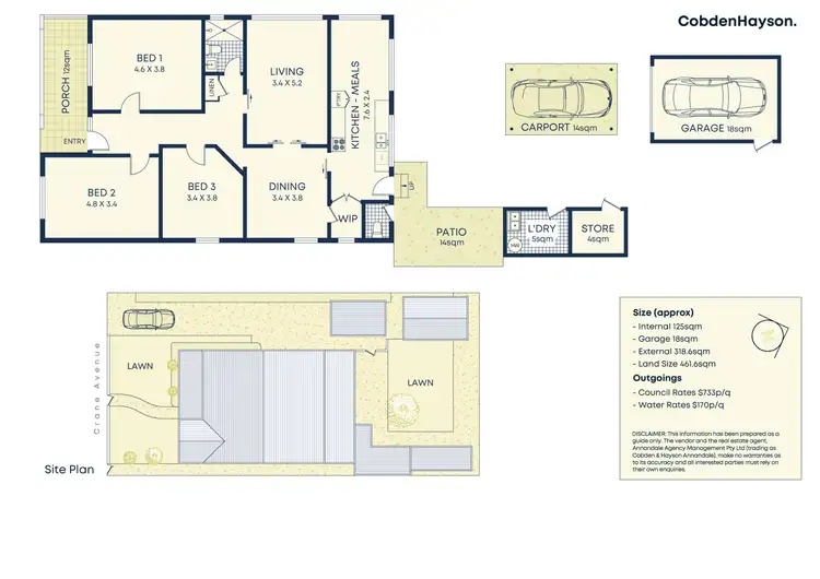 Floorplan of Homely house listing, 3 Crane Avenue, Haberfield NSW 2045