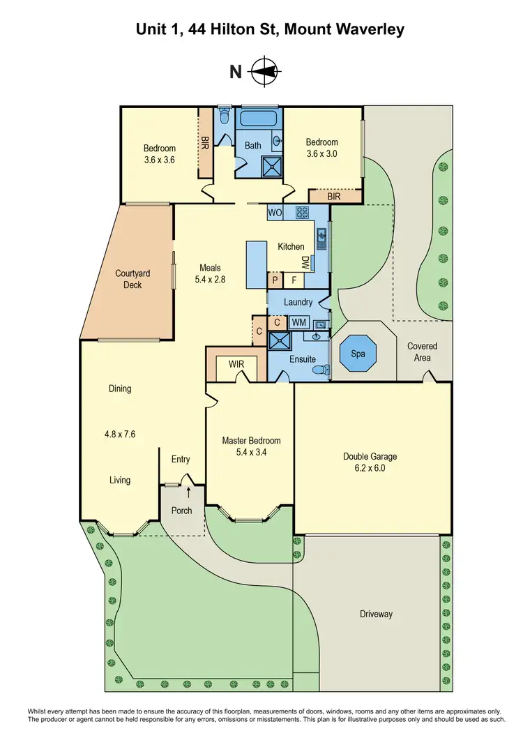 Floorplan of Homely townhouse listing, 1/44 Hilton Street, Mount Waverley VIC 3149