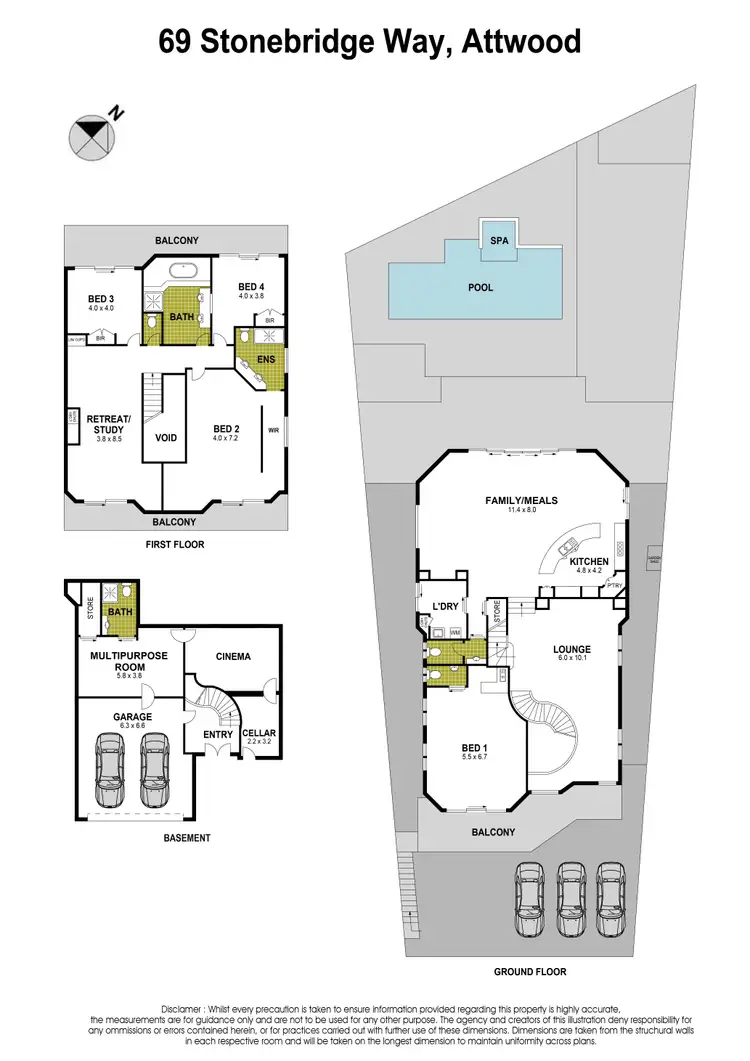 Floorplan of Homely house listing, 69 Stonebridge Way, Attwood VIC 3049