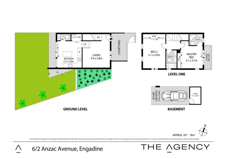 Floorplan of Homely townhouse listing, 6/2-4 Anzac Avenue, Engadine NSW 2233