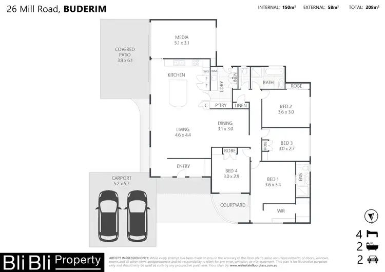 Floorplan of Homely house listing, 26 Mill Road, Buderim QLD 4556