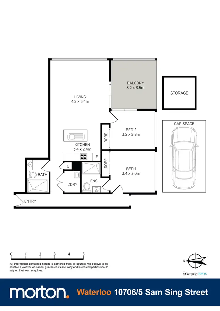 Floorplan of Homely apartment listing, 10706/5 Sam Sing Street, Waterloo NSW 2017