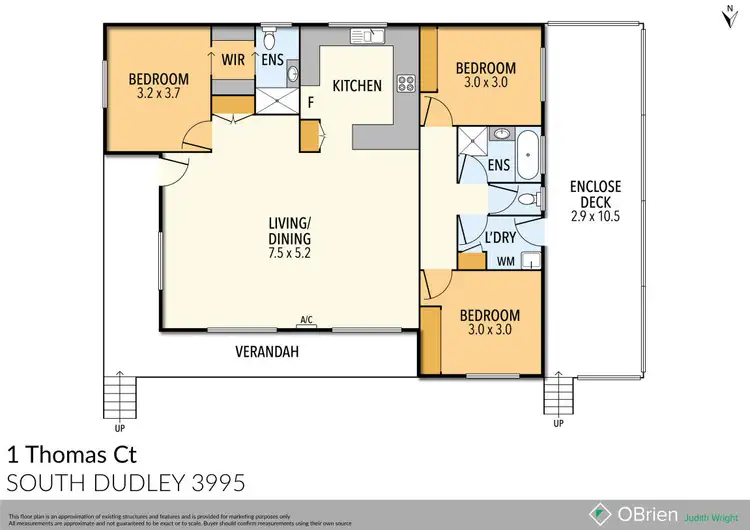 Floorplan of Homely house listing, 1 Thomas Court, South Dudley VIC 3995