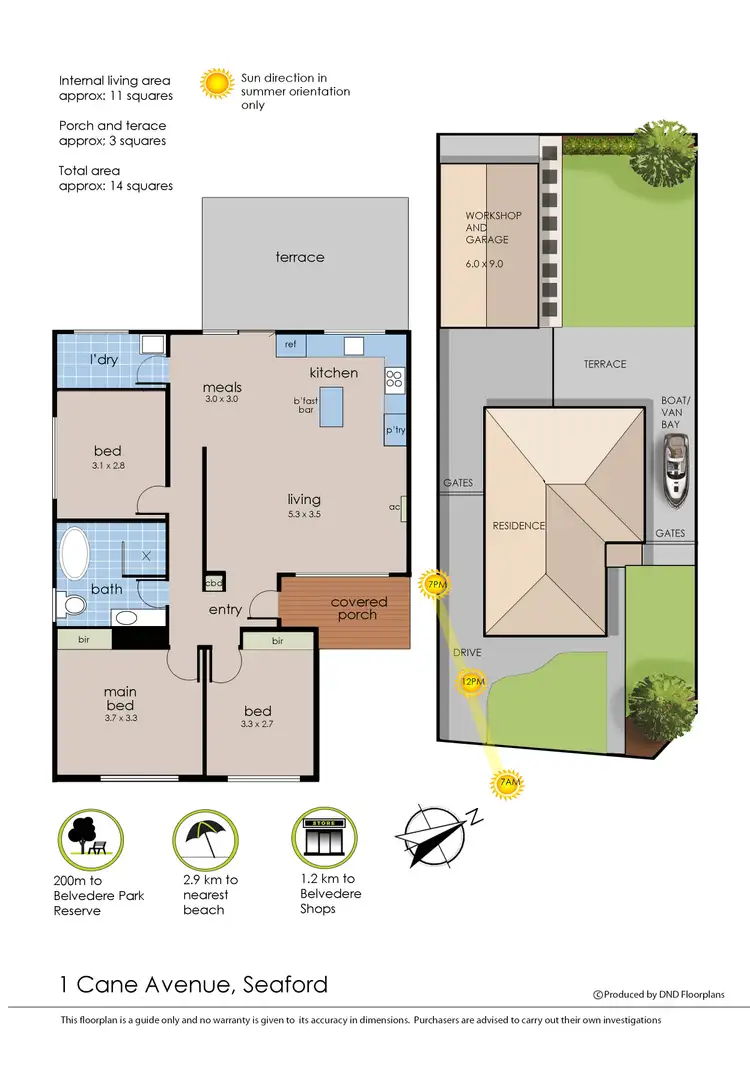 Floorplan of Homely house listing, 1 Cane Avenue, Seaford VIC 3198