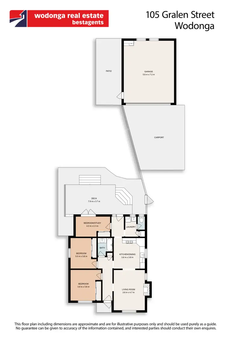 Floorplan of Homely house listing, 105 Gralen Street, Wodonga VIC 3690