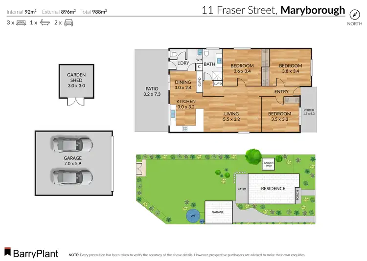 Floorplan of Homely house listing, 11 Fraser Street, Maryborough VIC 3465