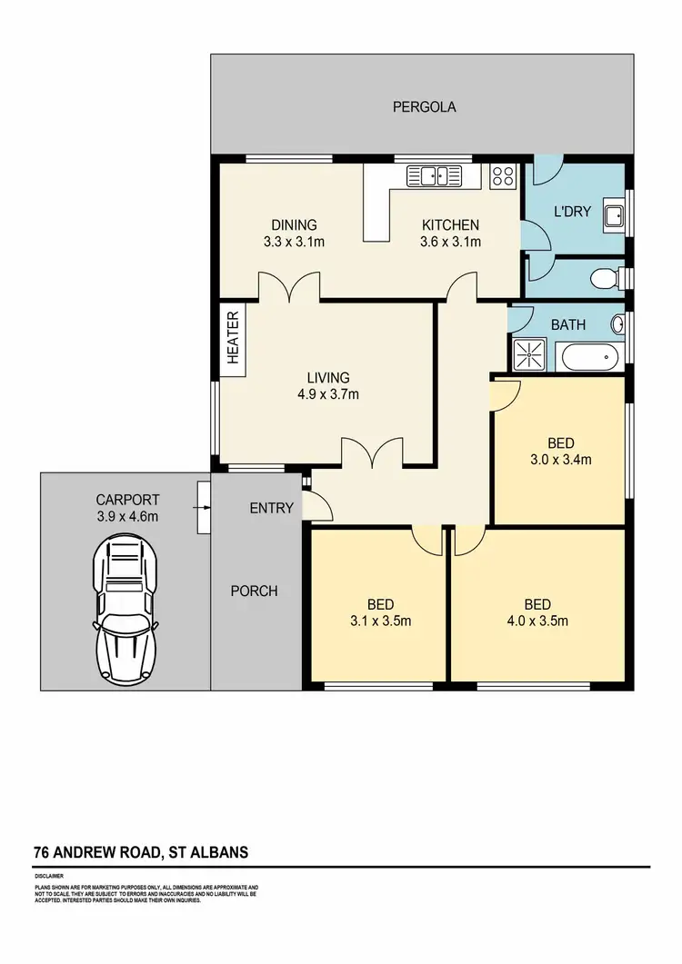 Floorplan of Homely house listing, 76 Andrew Road, St Albans VIC 3021