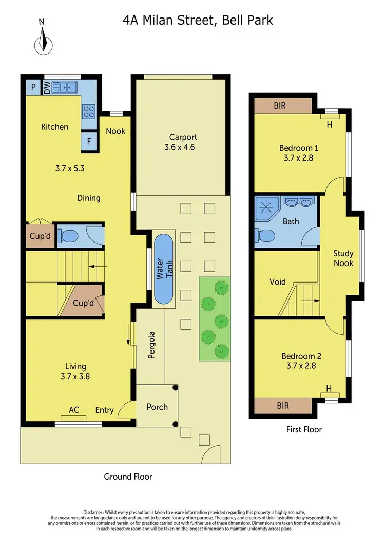 Floorplan of Homely townhouse listing, 4a Milan Street, Bell Park VIC 3215