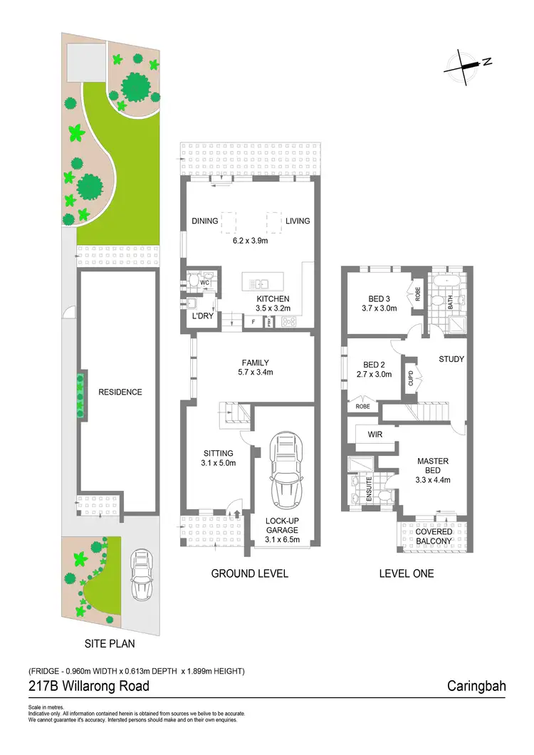 Floorplan of Homely semi-detached listing, 217b Willarong Road, Caringbah South NSW 2229
