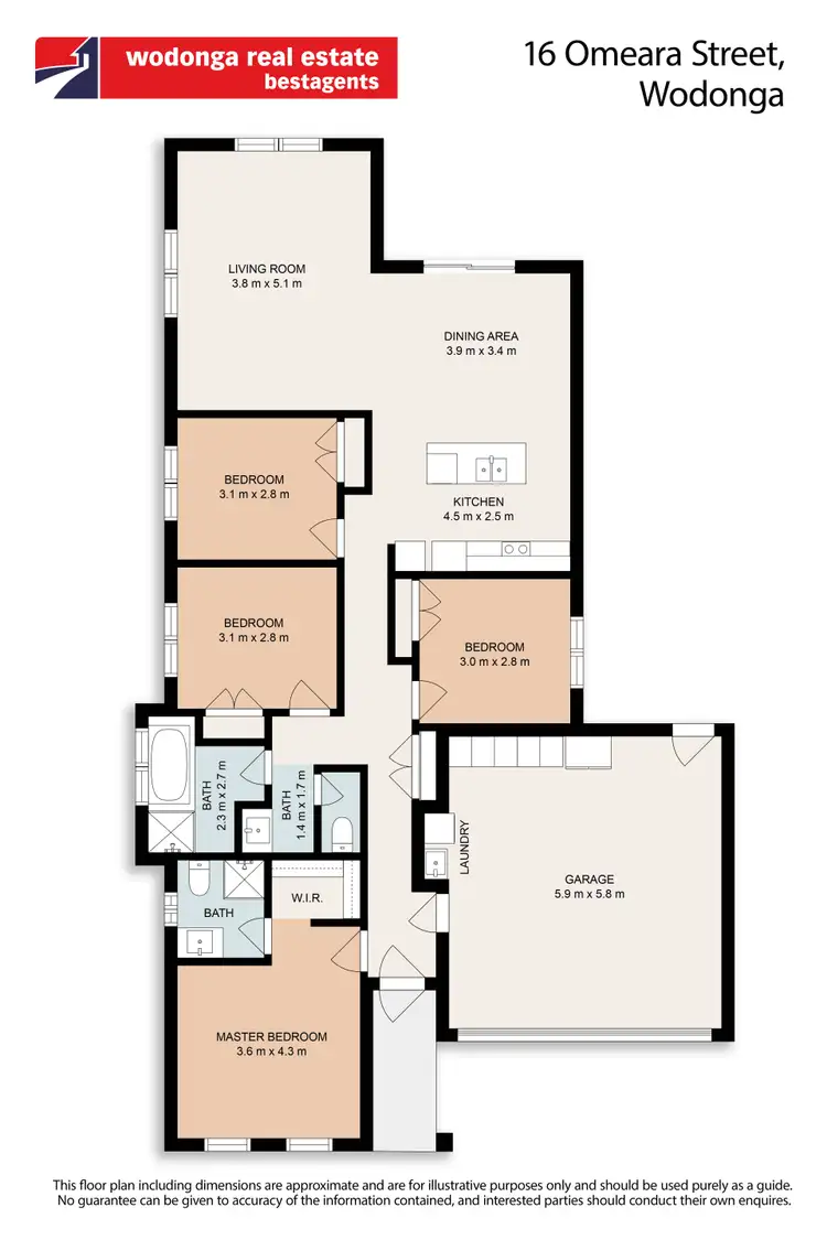Floorplan of Homely house listing, 16 Omeara Street, Wodonga VIC 3690
