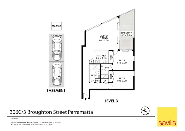 Floorplan of Homely apartment listing, 306C/3 Broughton Street, Parramatta NSW 2150