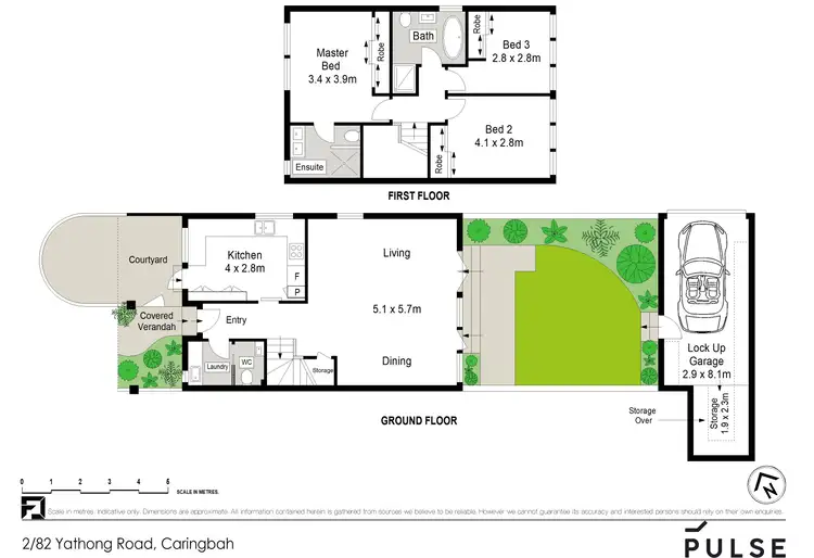 Floorplan of Homely townhouse listing, 2/82 Yathong Road, Caringbah NSW 2229