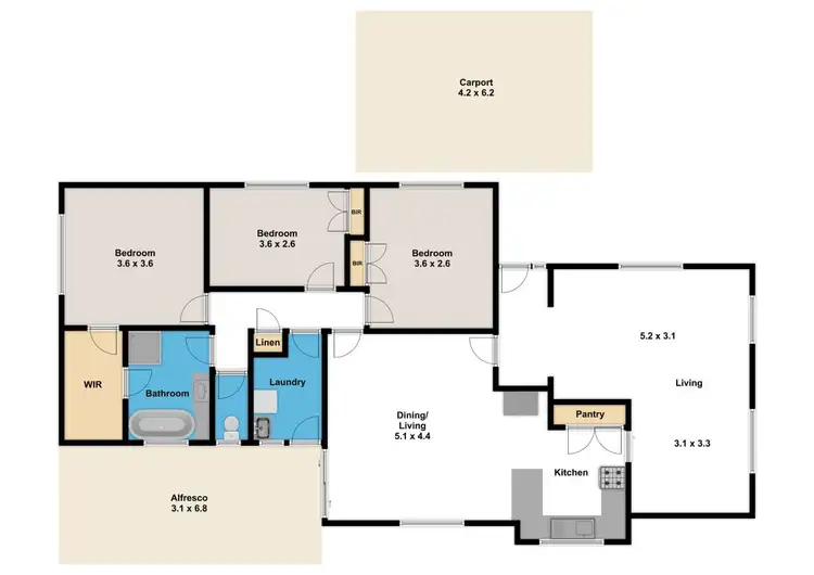 Floorplan of Homely house listing, 43 Waratah Drive, Warragul VIC 3820