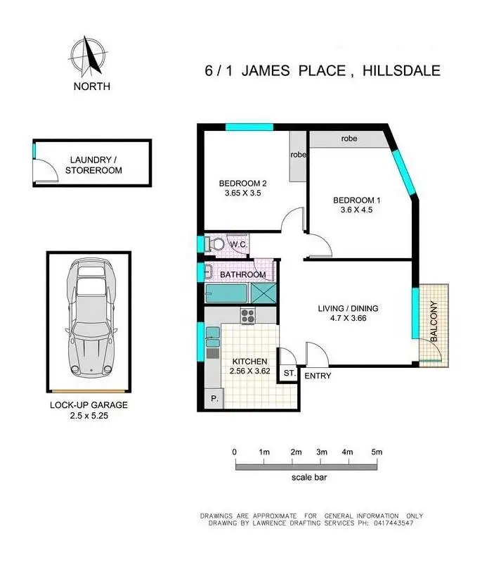 Floorplan of Homely apartment listing, 6/1 James Place, Hillsdale NSW 2036