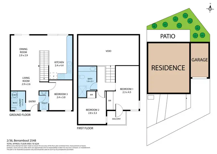 Floorplan of Homely unit listing, 2/36 Berrambool Drive, Merimbula NSW 2548