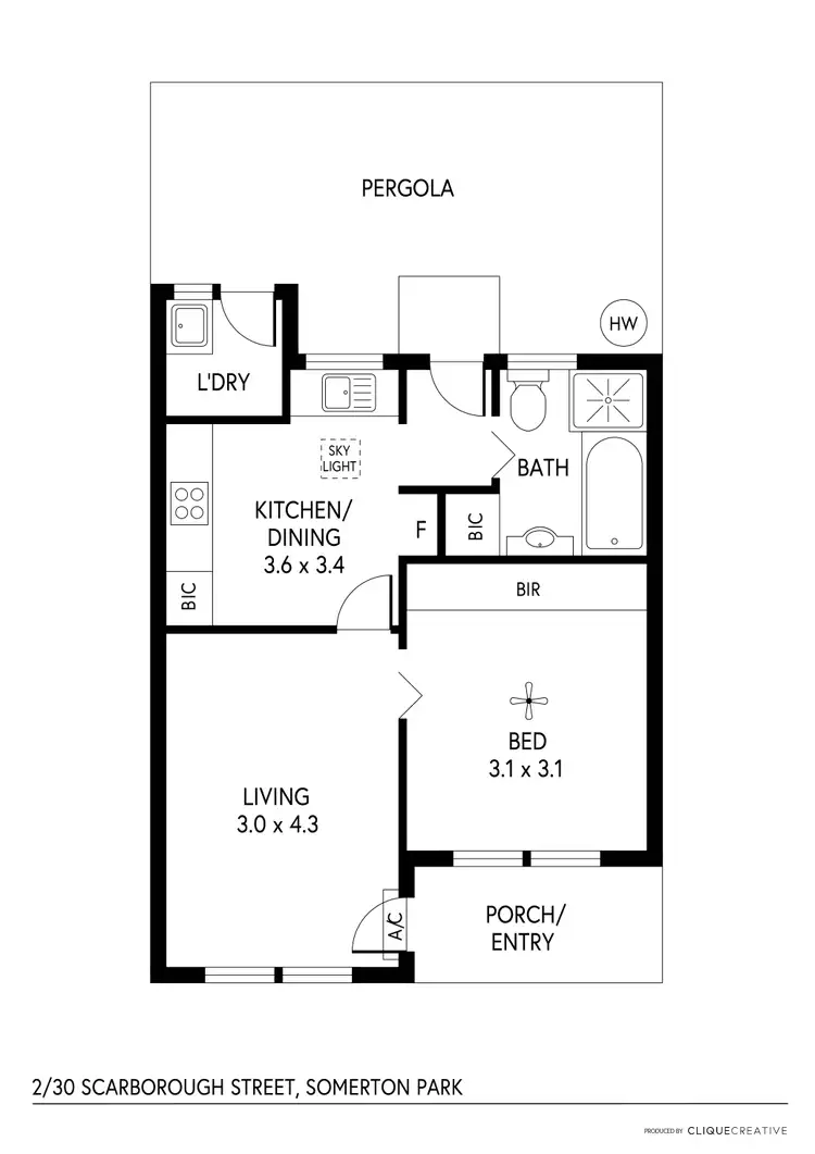 Floorplan of Homely unit listing, 2/30 Scarborough Street, Somerton Park SA 5044